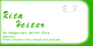 rita heiter business card